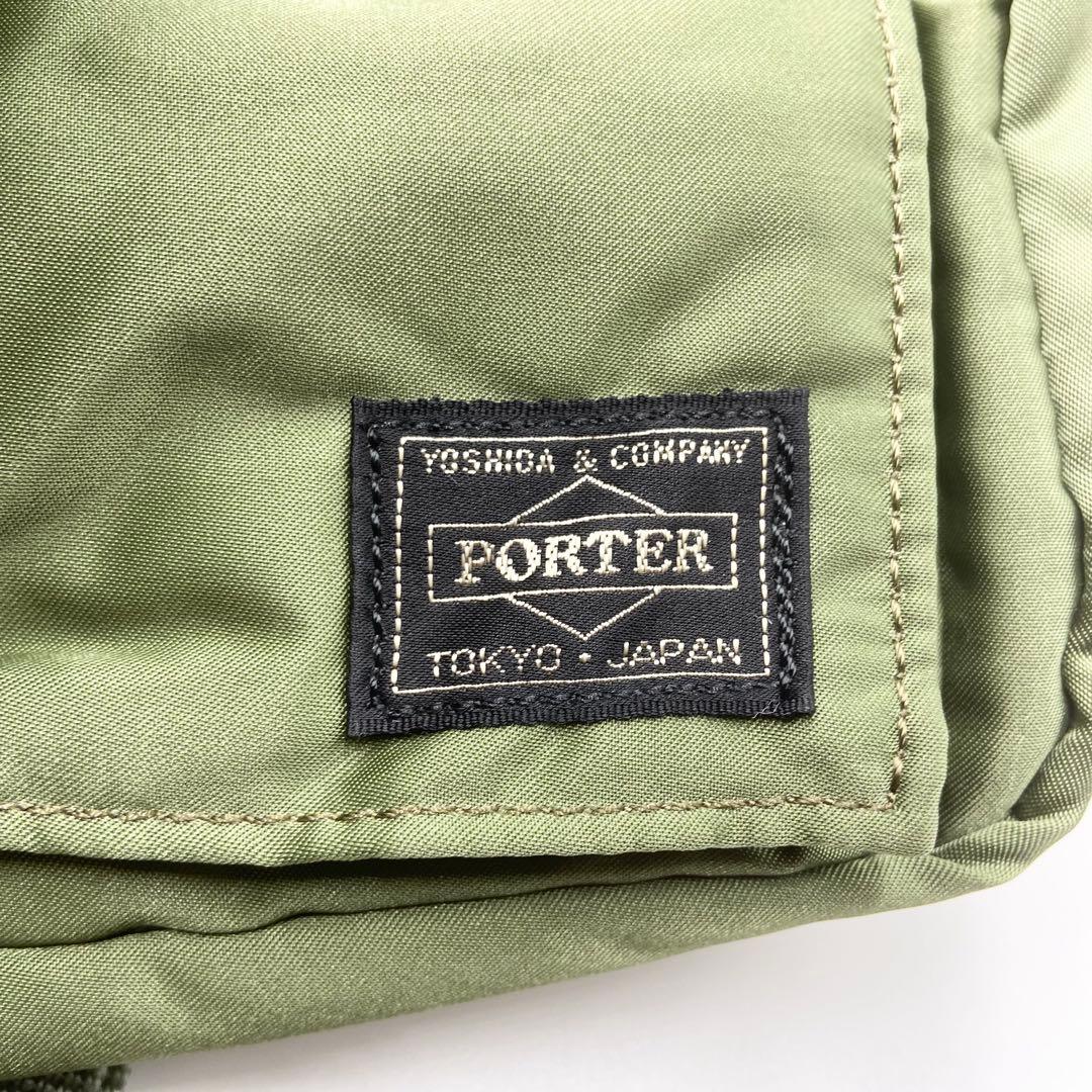 極美品　PORTER TANKER ポーター　タンカー　ウエストバッグ　グリーン