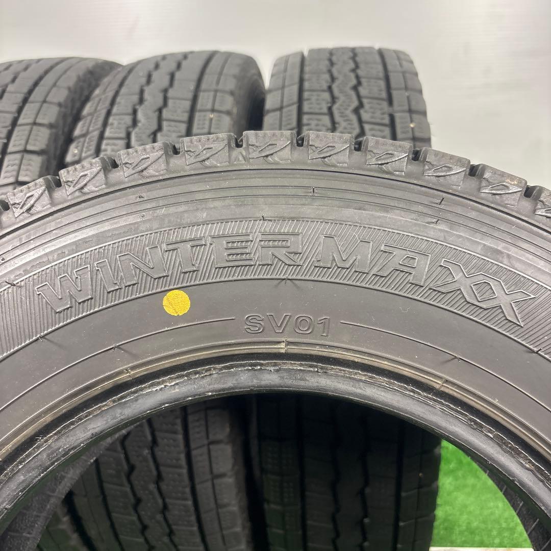 145R12 LT ダンロップ SV01 4本 送料無料 冬タイヤ T1746