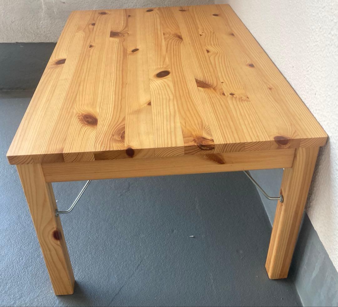 無印良品 天然木(ゴムの木材) ローテーブル・折りたたみ式　廃盤品　超貴重