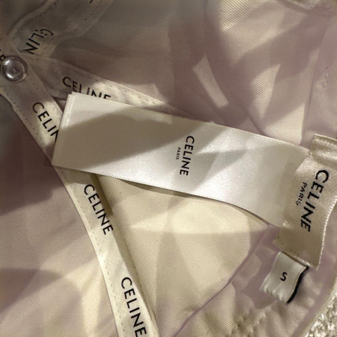 CELINE セリーヌ トリオンフ ベースボールキャップ バニラ　S