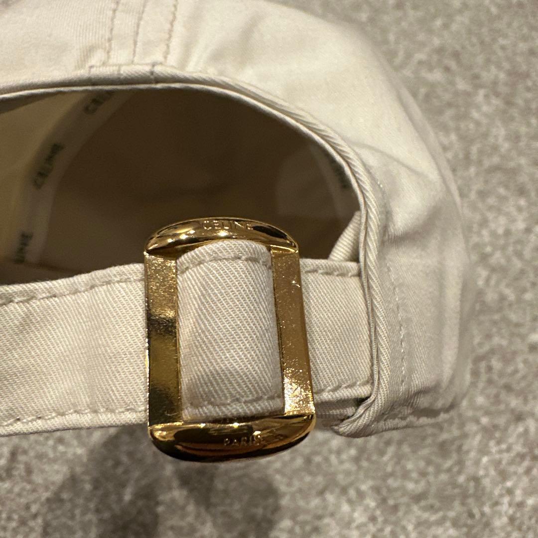 CELINE セリーヌ トリオンフ ベースボールキャップ バニラ　S