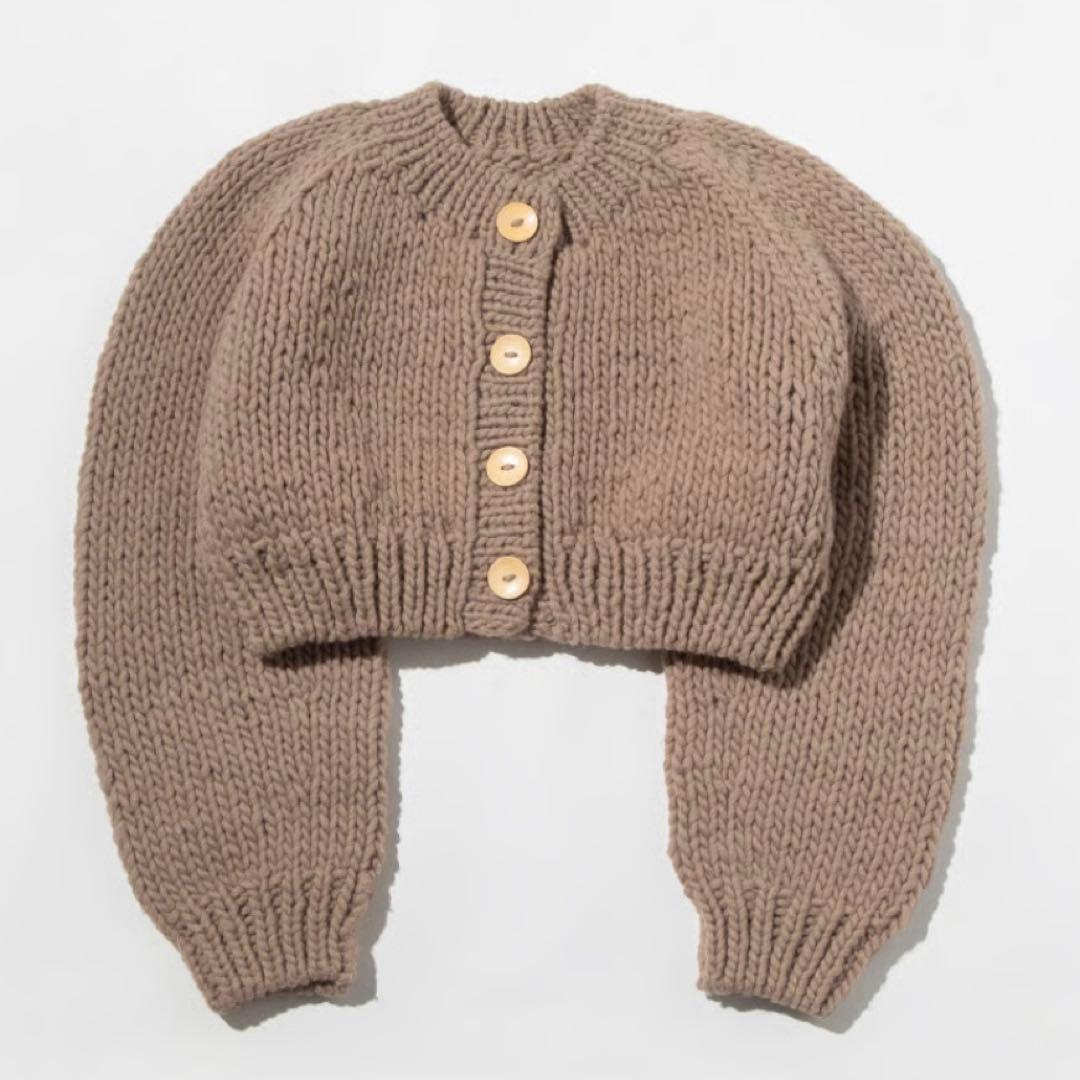 【新品未使用】WCJ ハンドニットカーディガン モカ