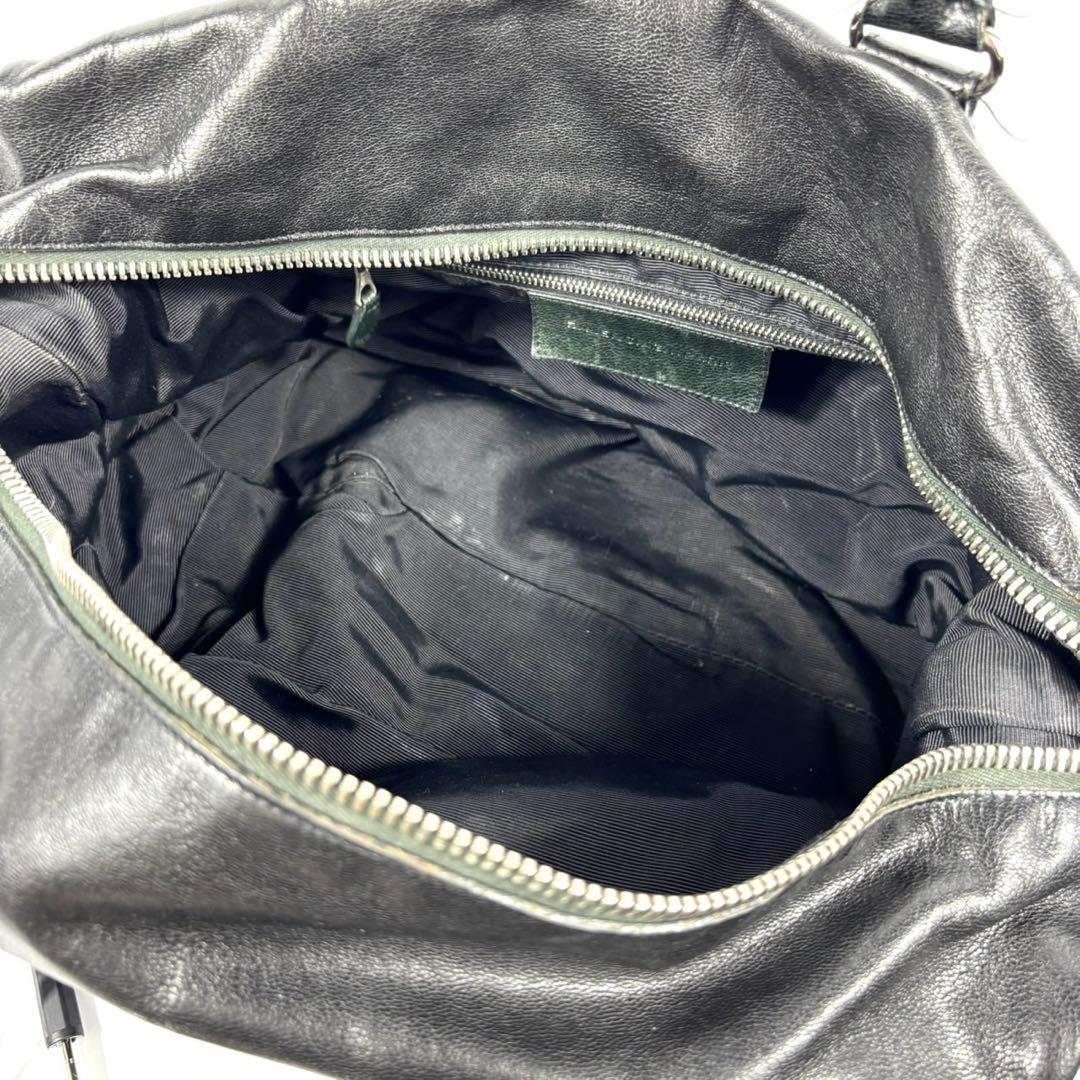 ✨極希少✨バレンシアガ ボストンバッグ 肩掛け BB メタルボタン レザー 黒