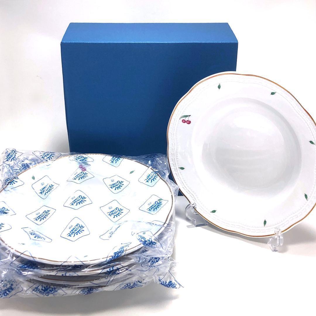 【美品】リチャードジノリ／ボンジョルノチェリー 24cm スープ皿 5枚／RB2