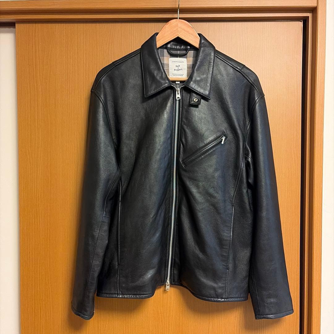 Salt & Pepper ブラックレザージャケット Lサイズ