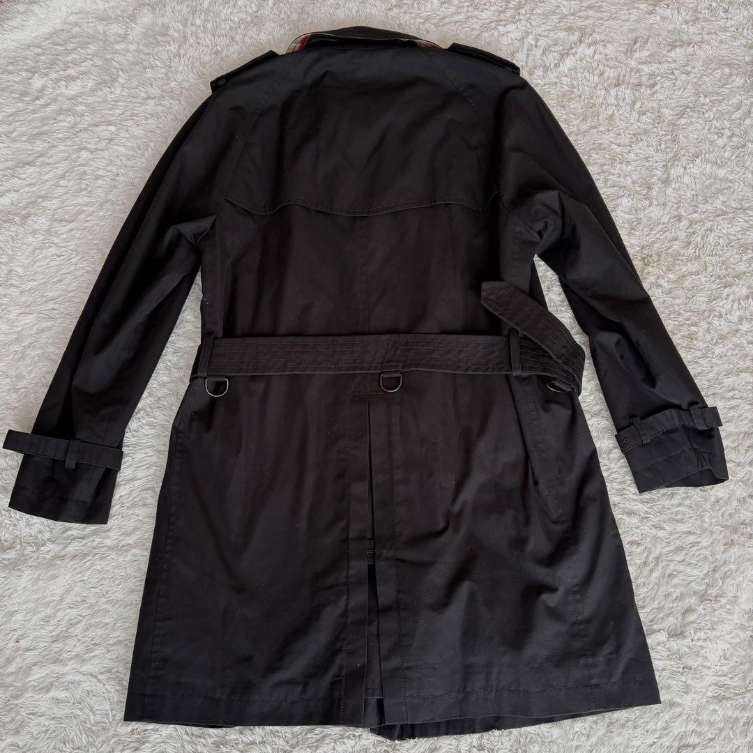 ✨極美品✨ XL バーバリーロンドン トレンチコート ノバチェック ロング丈 黒