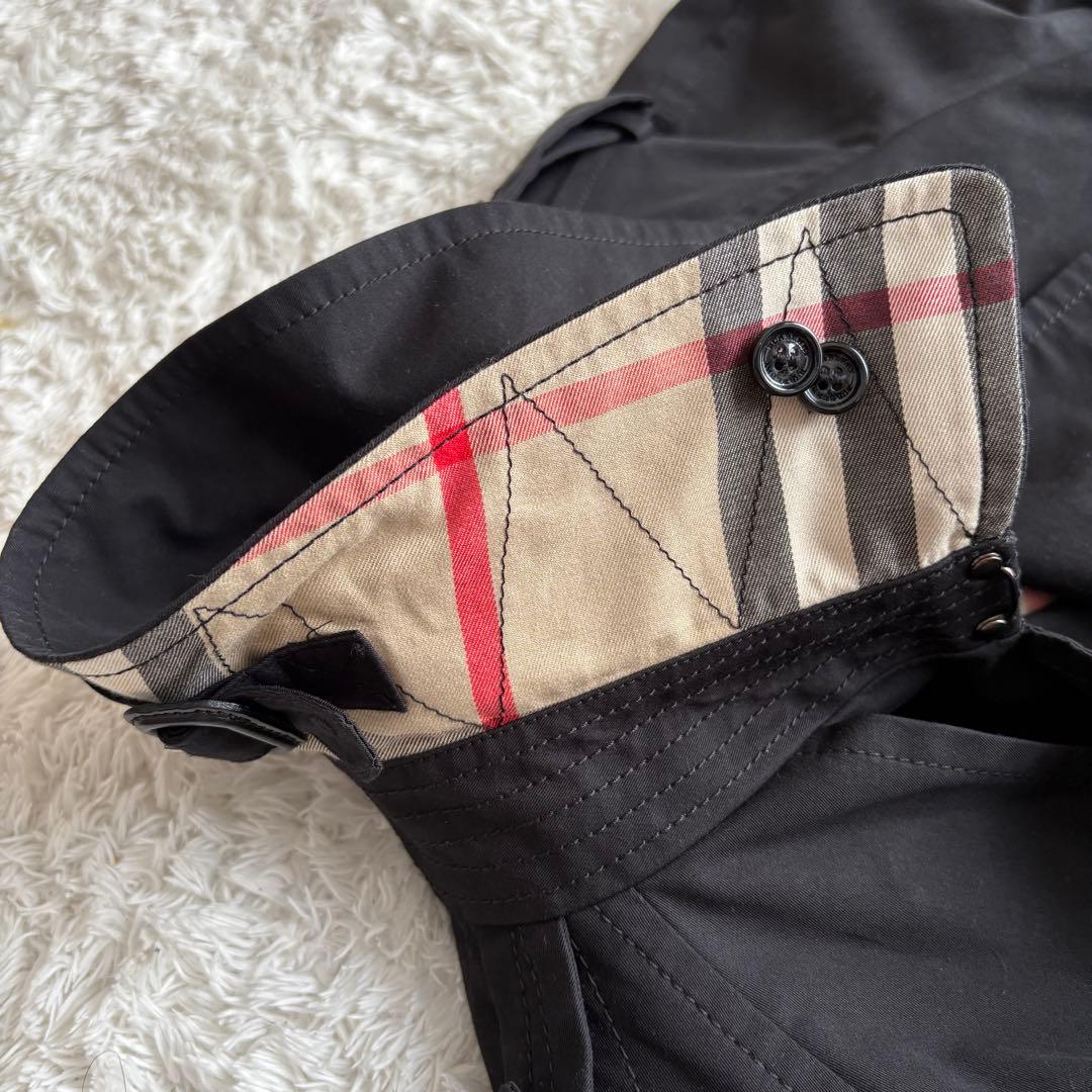 ✨極美品✨ XL バーバリーロンドン トレンチコート ノバチェック ロング丈 黒