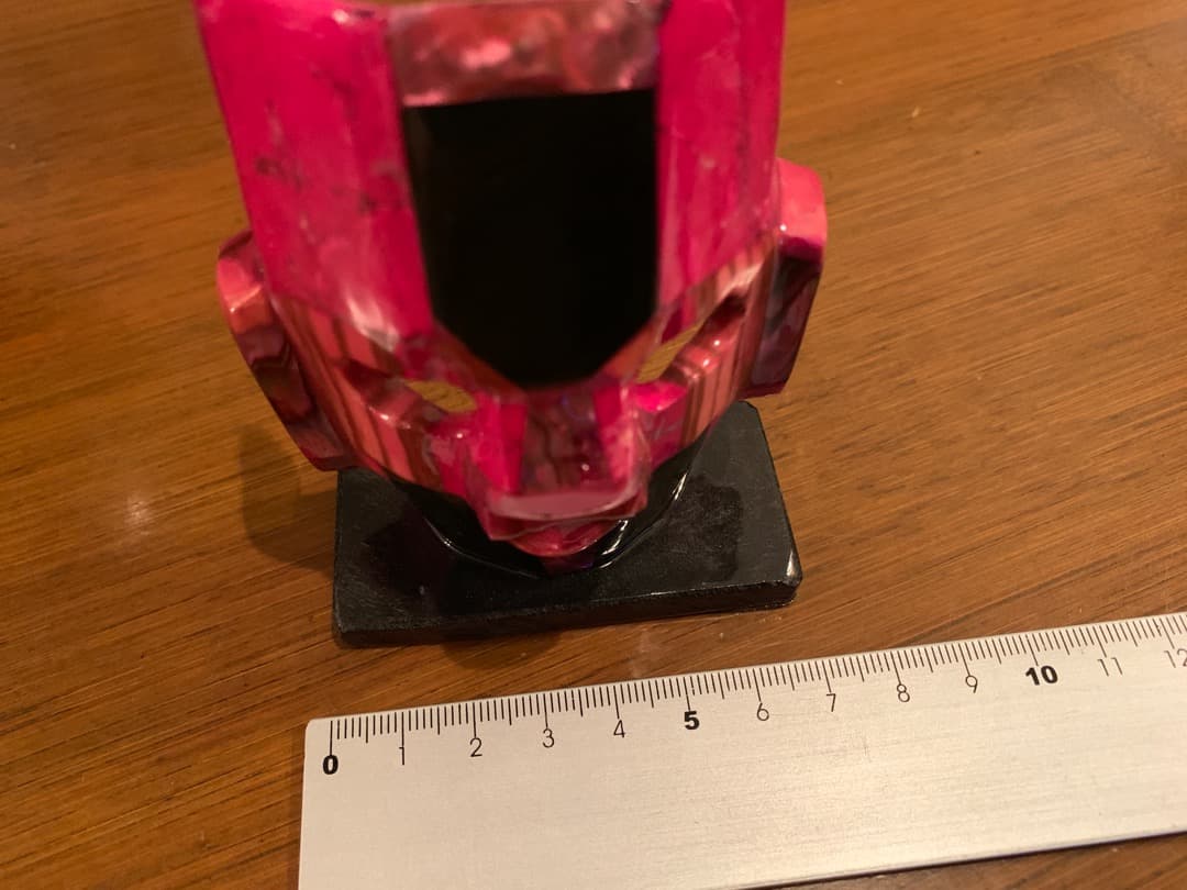 【希少】石仮面の置物（小）ピンク　メキシコ　遺跡関係