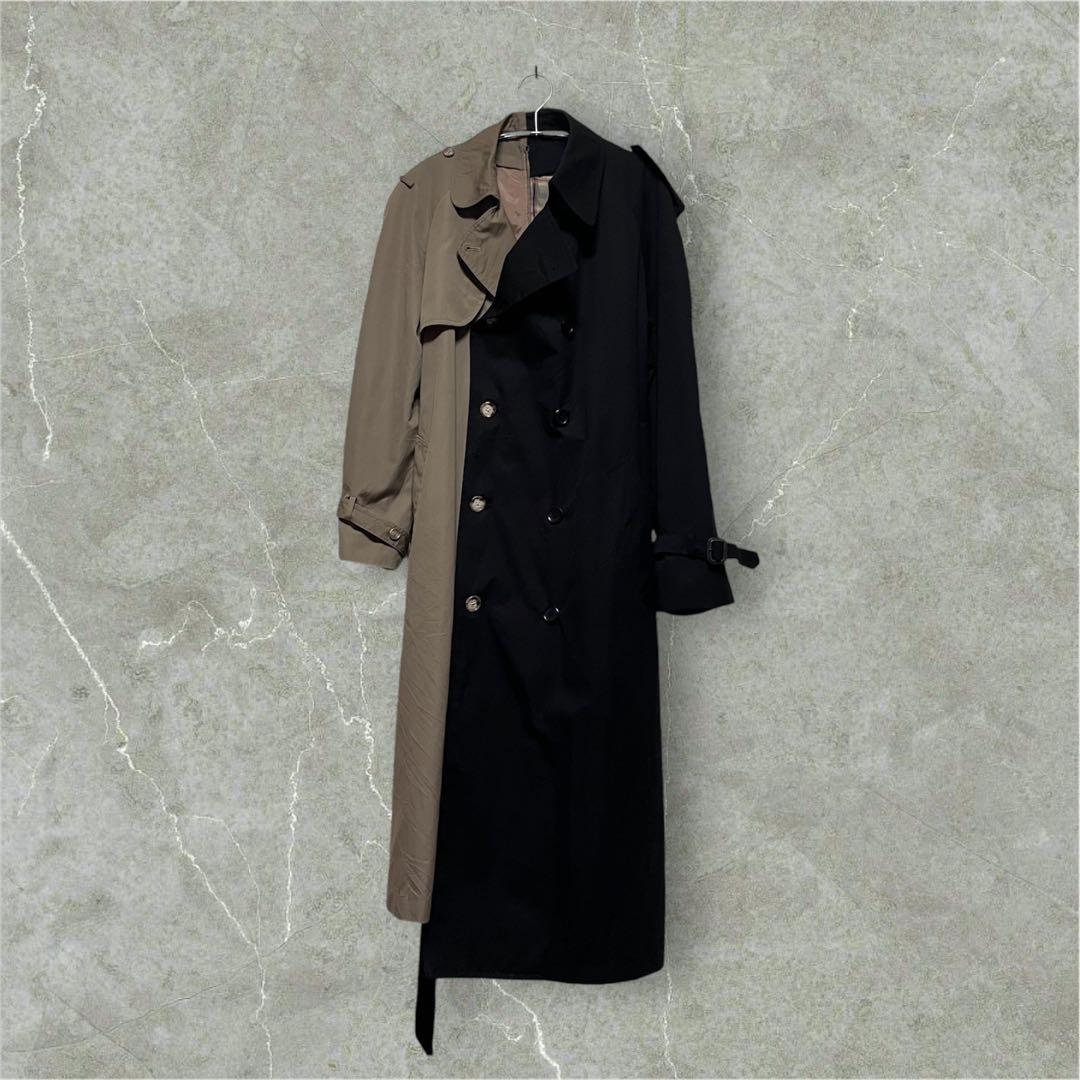 remake beige×black coat
