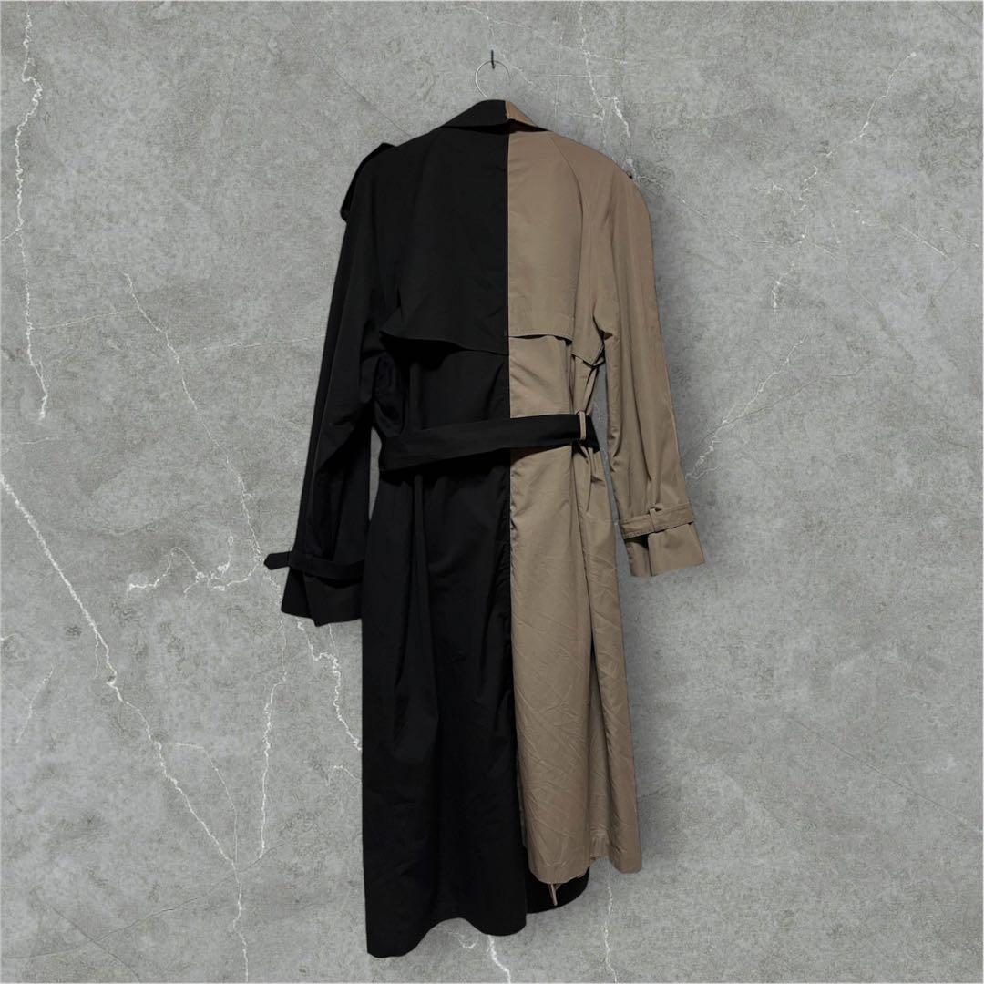 remake beige×black coat