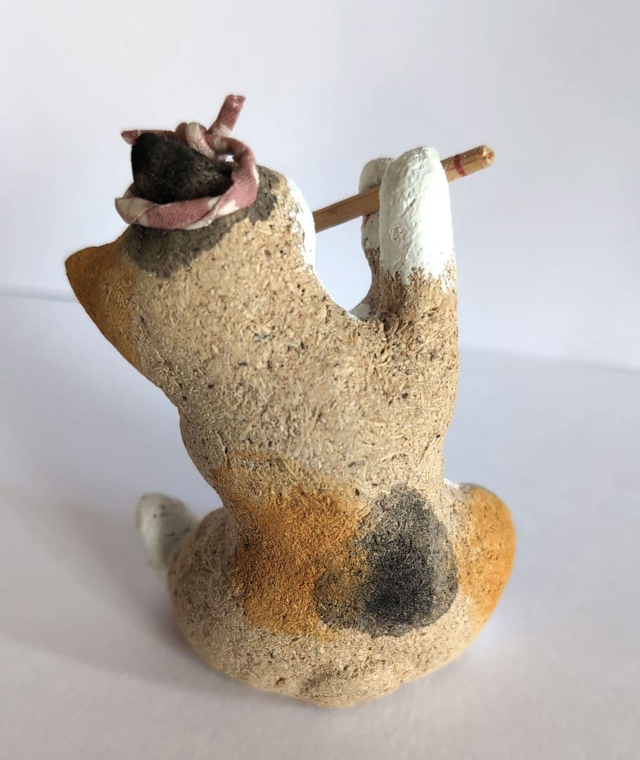 猫の置物（民芸品） 会津桐のこ人形「猫神社祭礼」限定品　希少