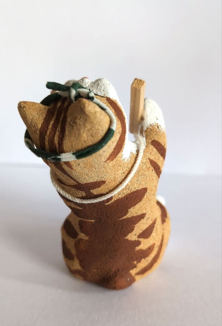 猫の置物（民芸品） 会津桐のこ人形「猫神社祭礼」限定品　希少