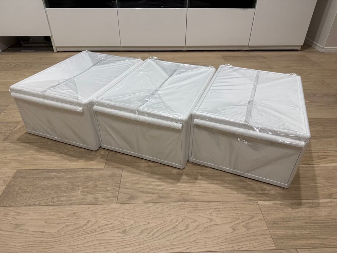 大人気！売り切れ続出！！　ライクイット ホワイト収納ケース ボックス型