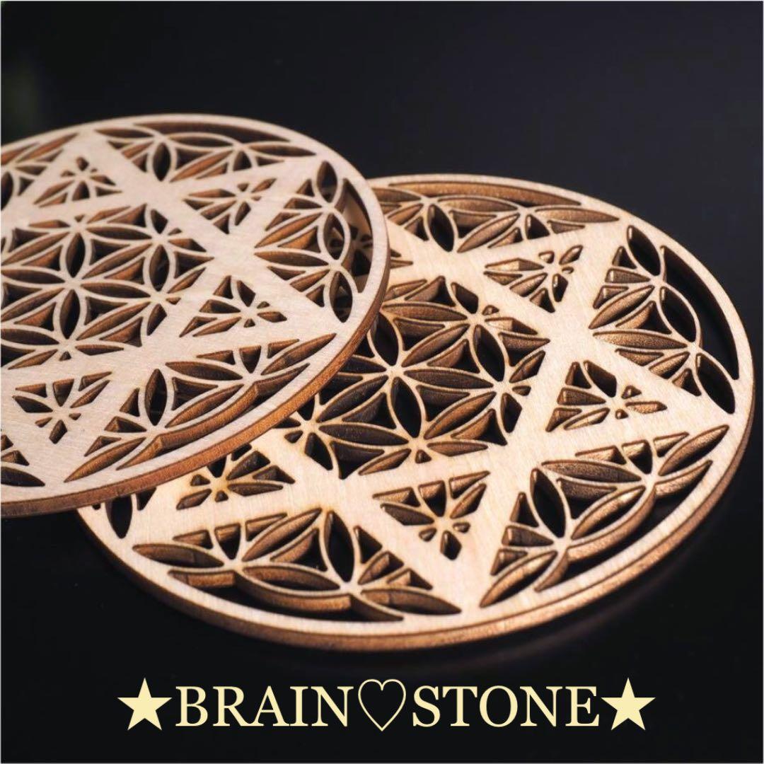 2C★特選NEW★木製☆お洒落で可愛い【北欧風デザインウッドコースター２枚】❤️