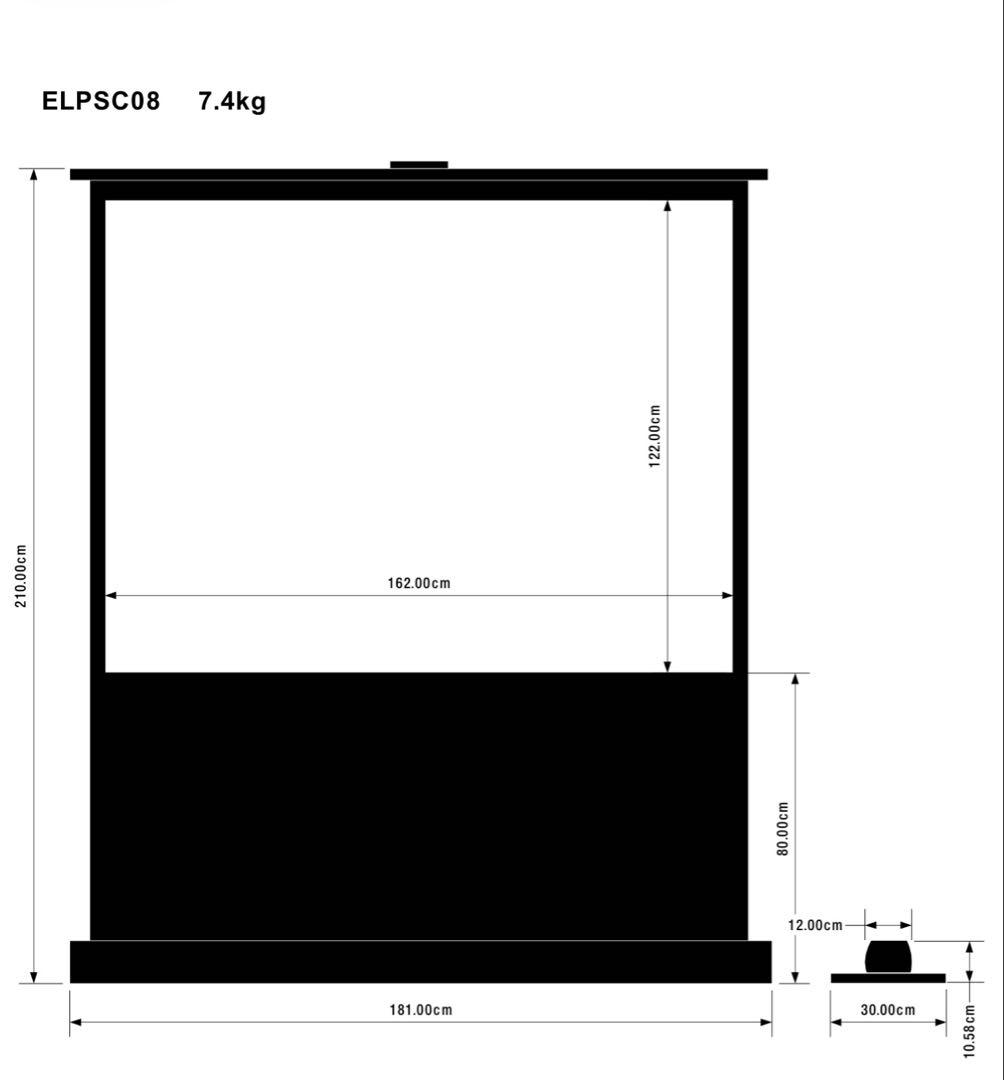 EPSON自立式プロジェクタースクリーン　80インチELPSC08