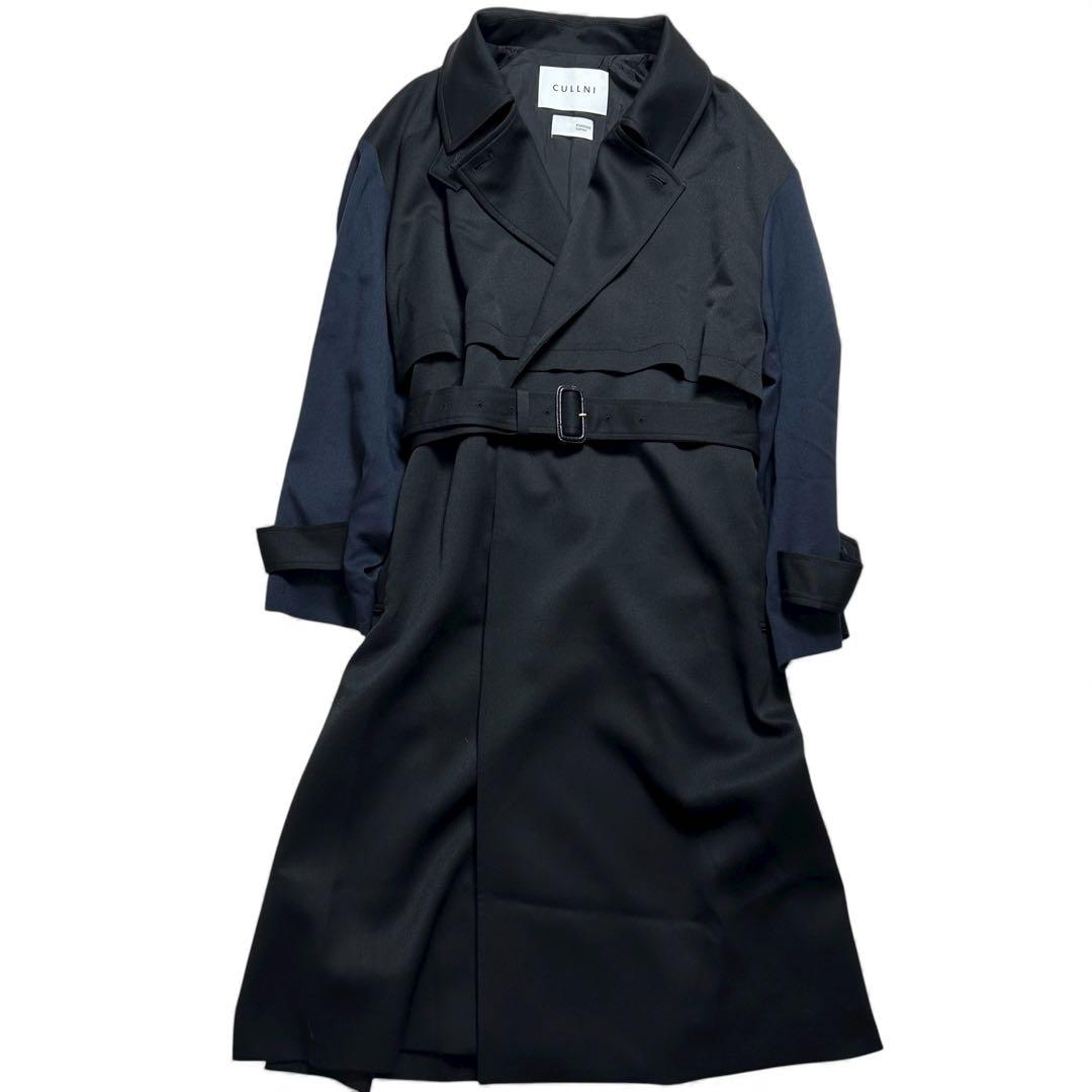 完売品　クルニ　パリゴ別注　タイロッケンコート　ブラック　ネイビー　L