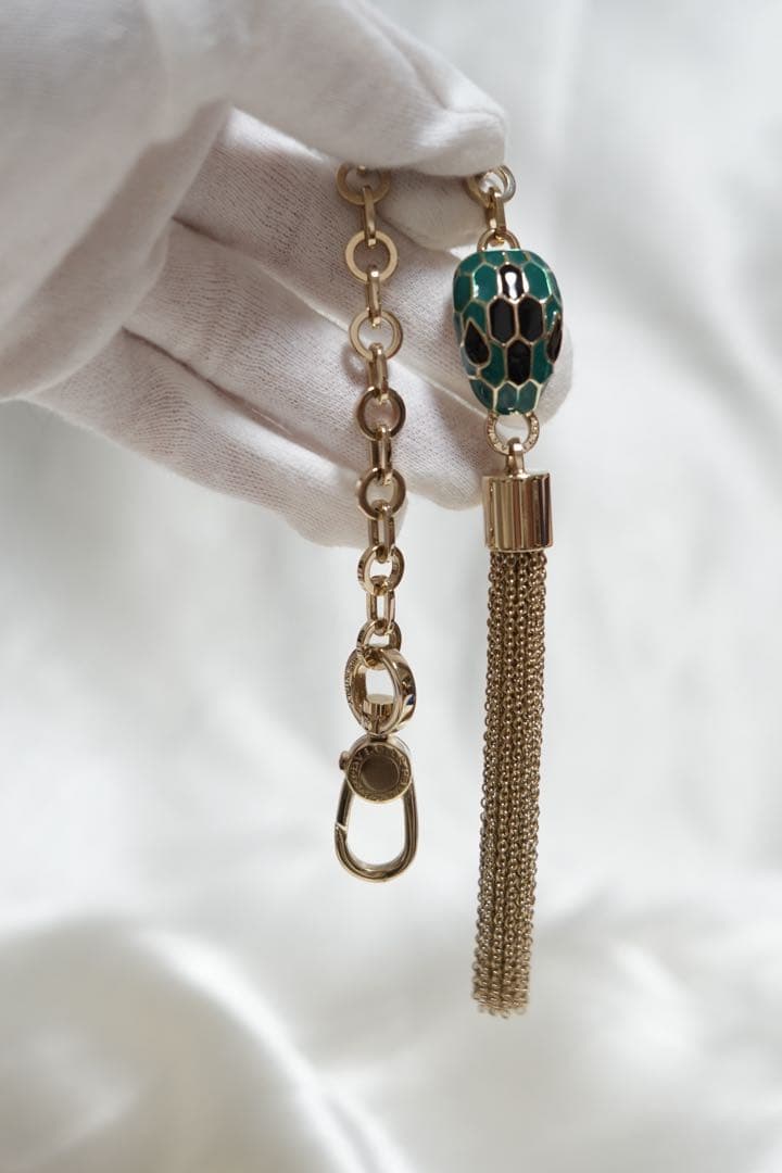 希少品 BVLGARI　ブルガリ　蛇セルペンティ　バッグチャーム　 キーホルダー