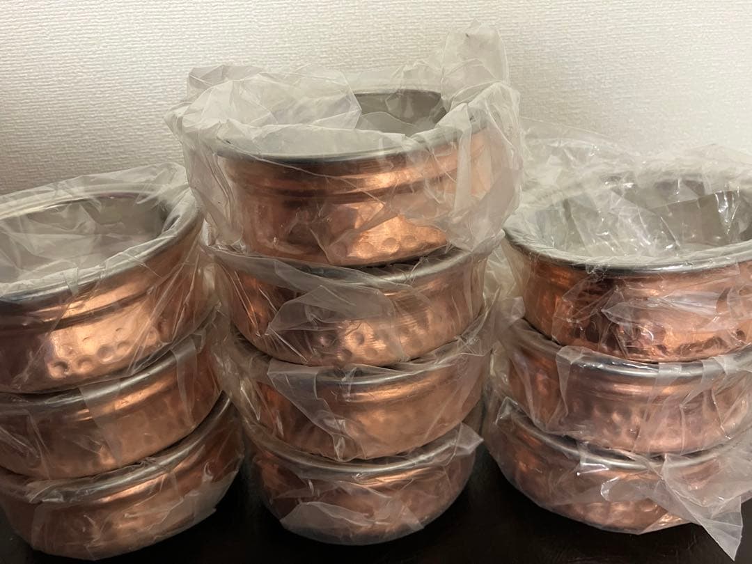 新品　ハンディ(大)　10個　インド食器　カレー皿　インド製