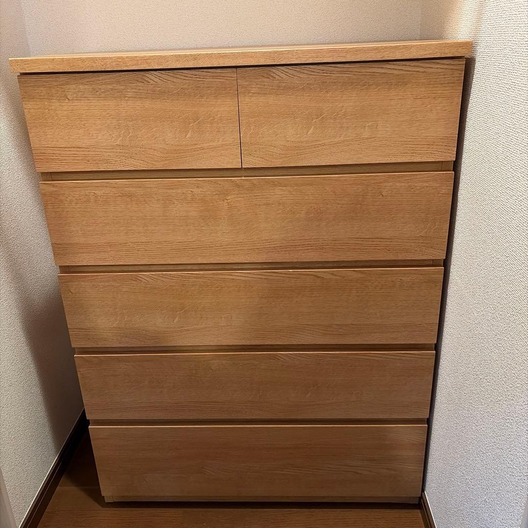 ニトリ　木製チェスト 5段