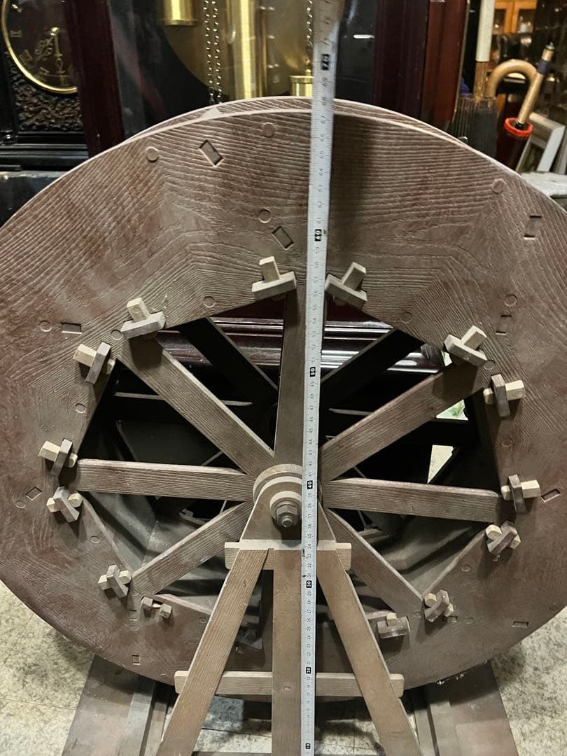 木製水車、直径60センチ水車 ガーデン水車、回転水車