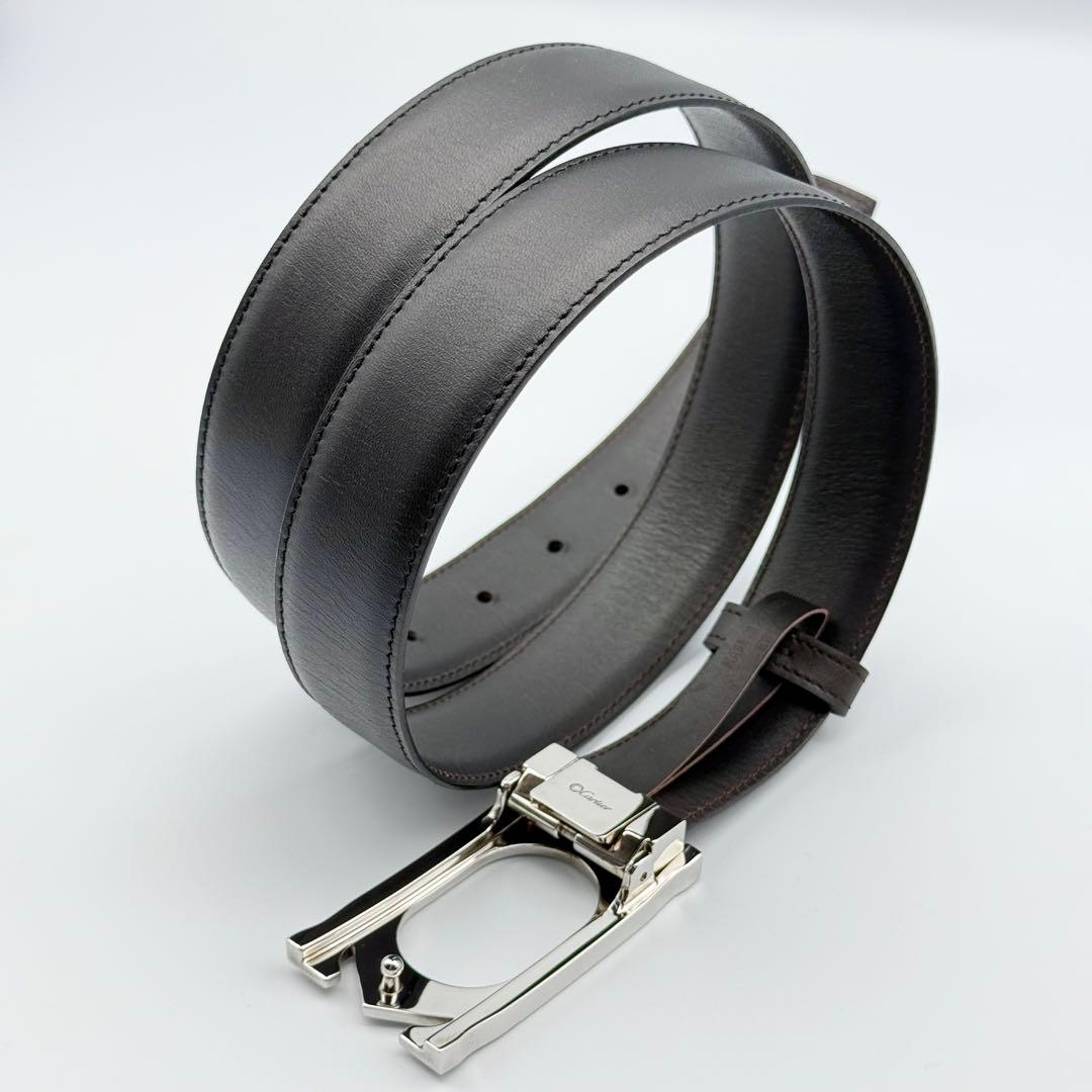 ✨箱付美品✨カルティエ コネクトクロス ベルト 本革 シルバー金具 男女兼用