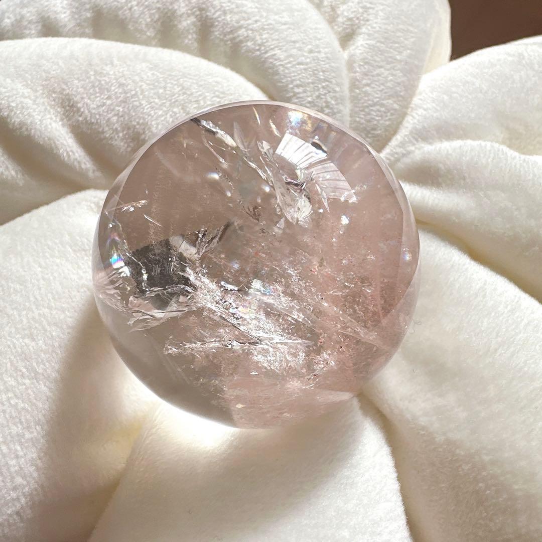 【極美✨】　ピンククォーツ　アゼツライト　天然石　スフィア