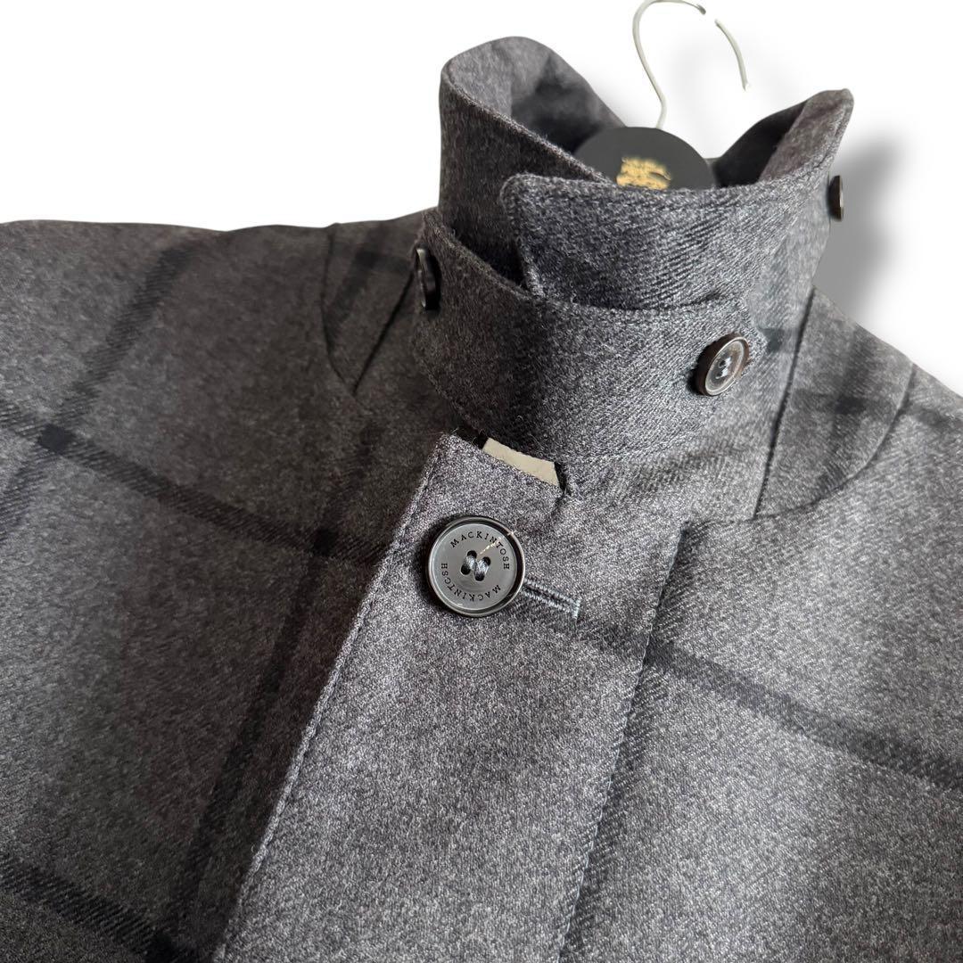 未使用級 白タグ マッキントッシュ ダンケルド ウールステンカラーコート 42