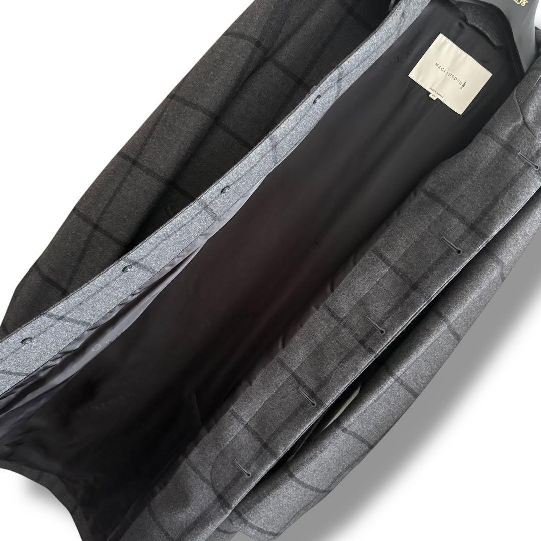 未使用級 白タグ マッキントッシュ ダンケルド ウールステンカラーコート 42