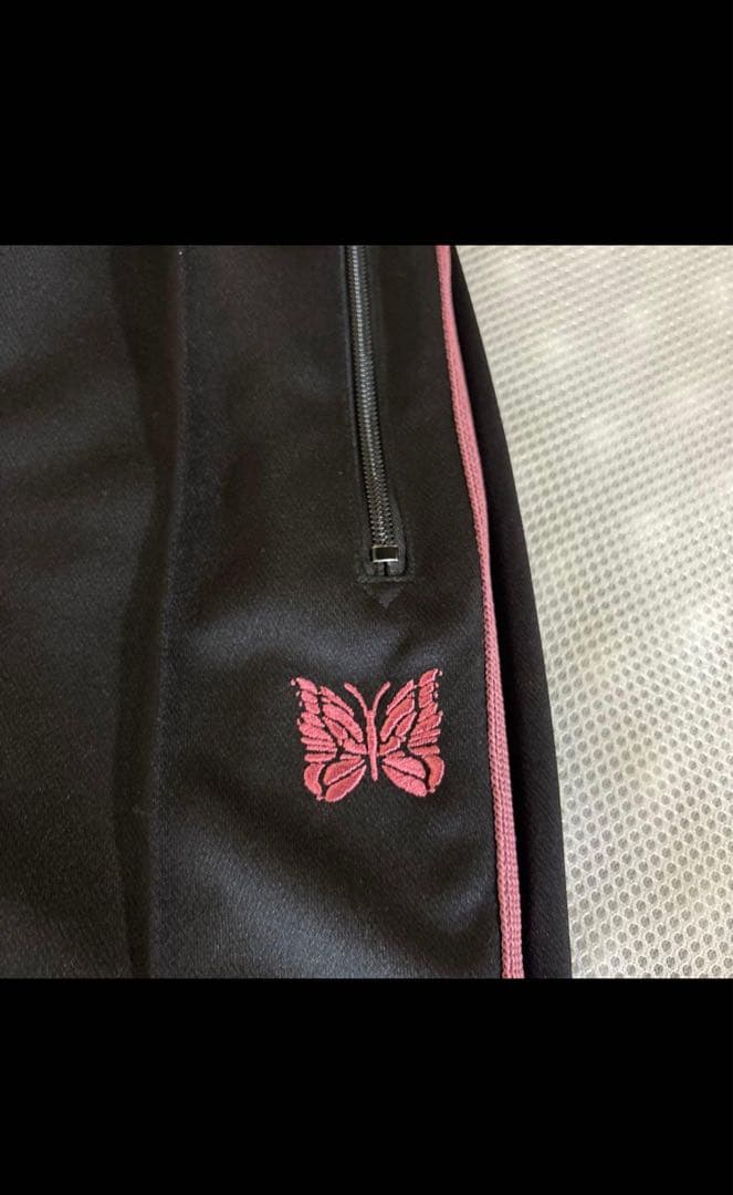 Needles トラックパンツ XS 黒/ピンク