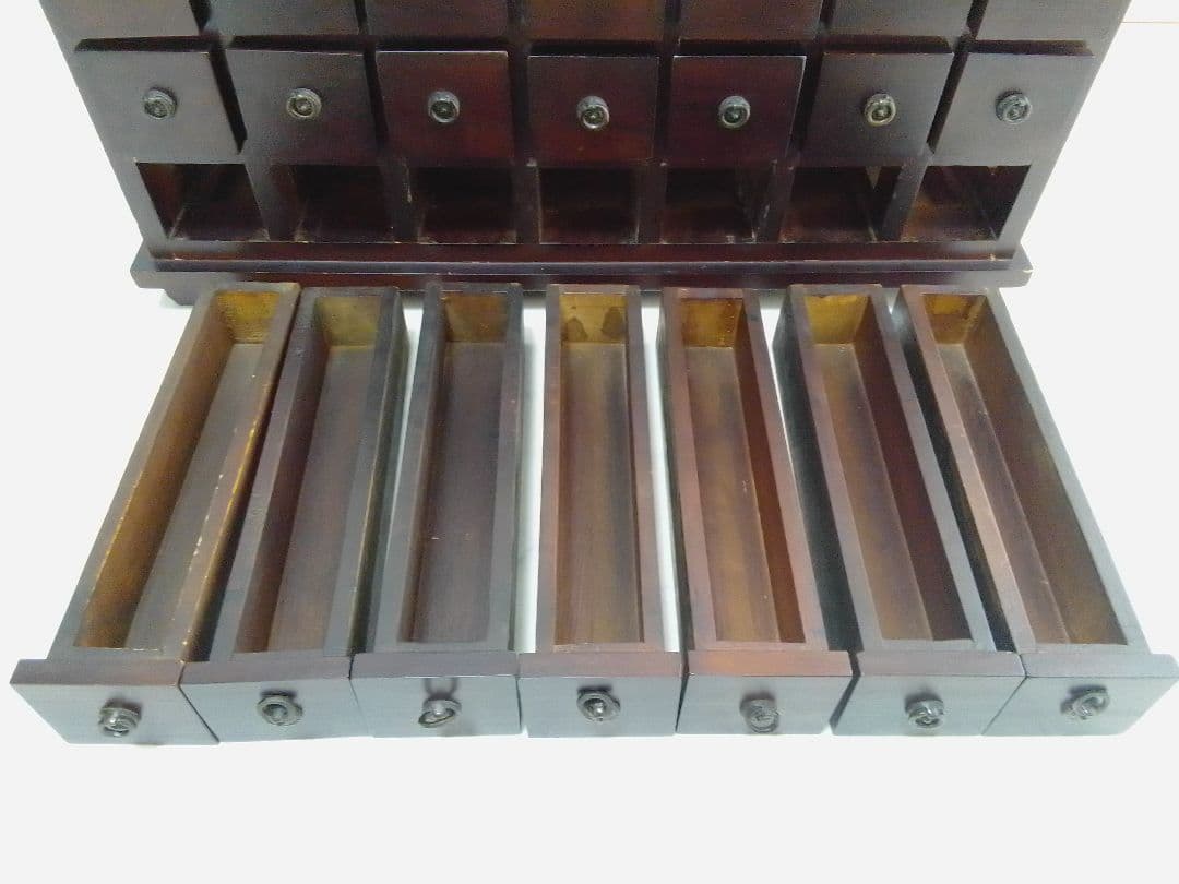 薬箪笥 21杯 アンティーク 73×37×高さ36.5cm 和箪笥 木製 レトロ