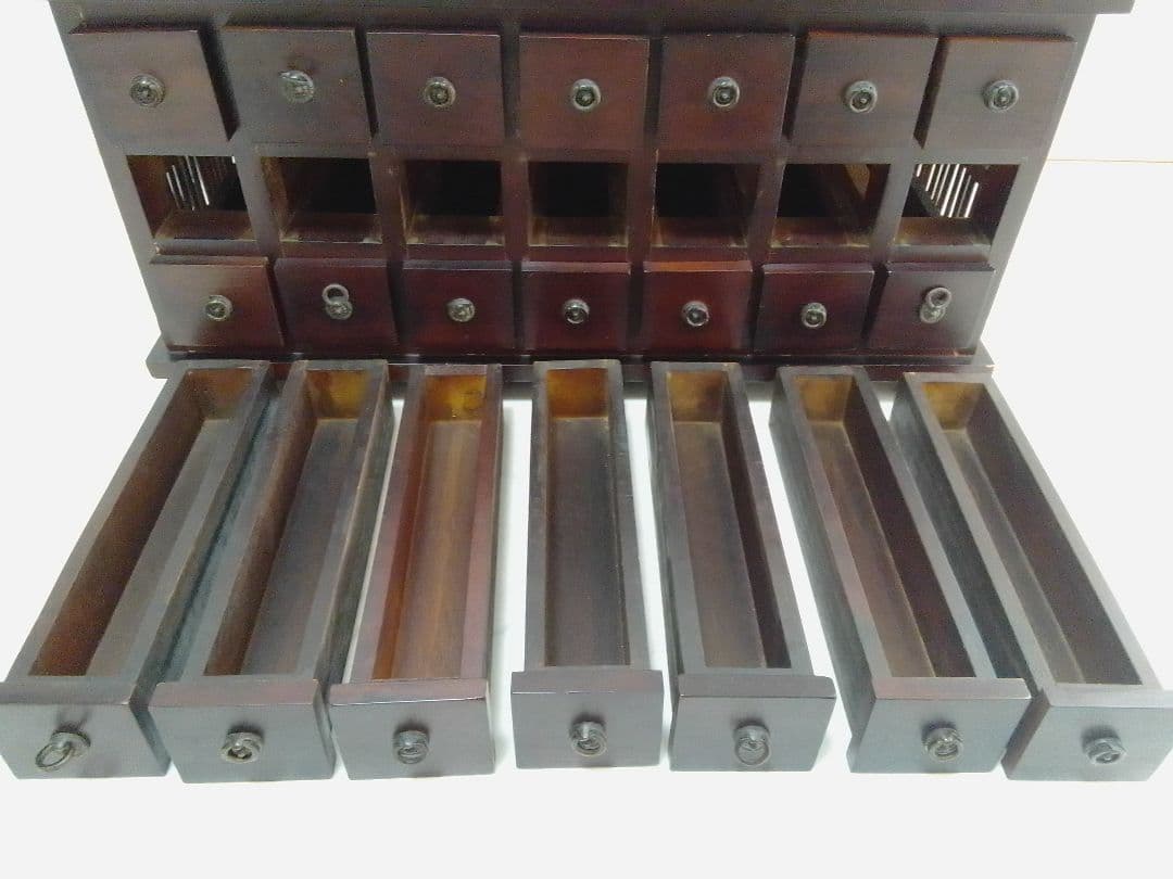 薬箪笥 21杯 アンティーク 73×37×高さ36.5cm 和箪笥 木製 レトロ