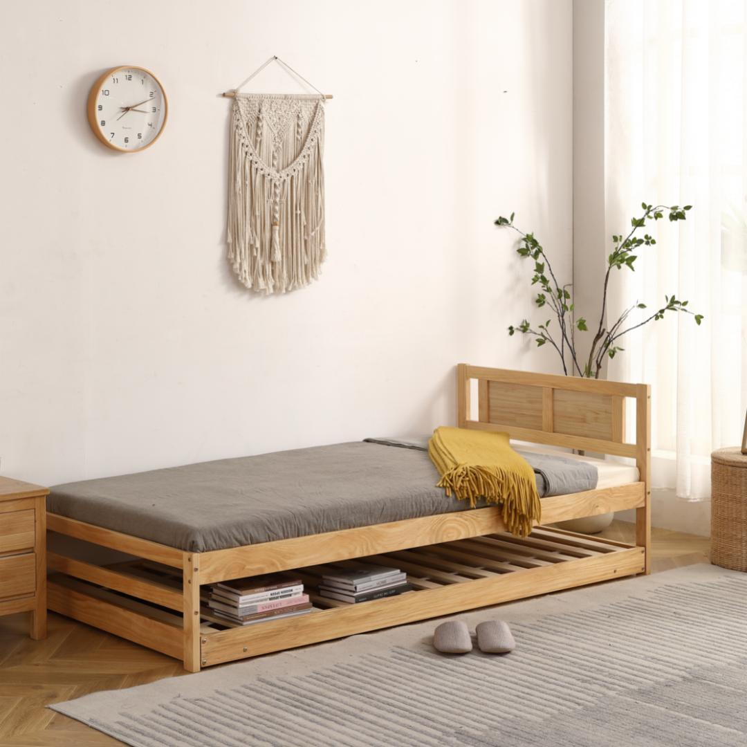 【ナチュラル】親子ベッド 二段ベッド ウッドベッド シングルベッド ディベッド