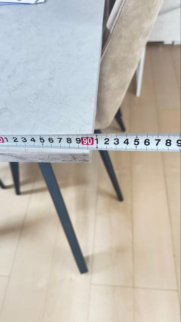 ホワイト長方形ダイニングテーブル ((引き取りお願いします))