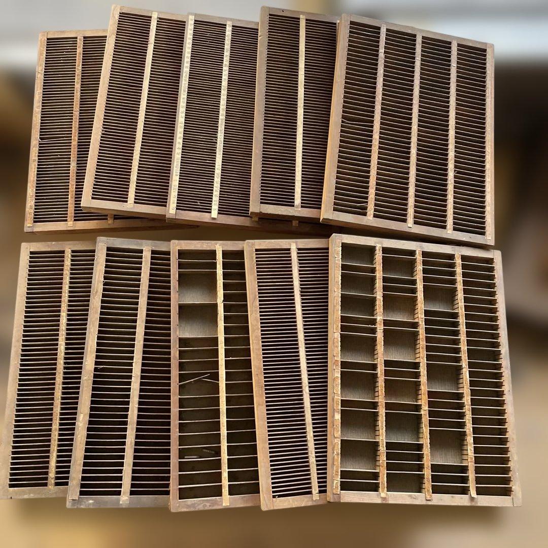 【倉庫整理セール】m 38-6/プリンタートレイ 【活版印刷】【古道具】