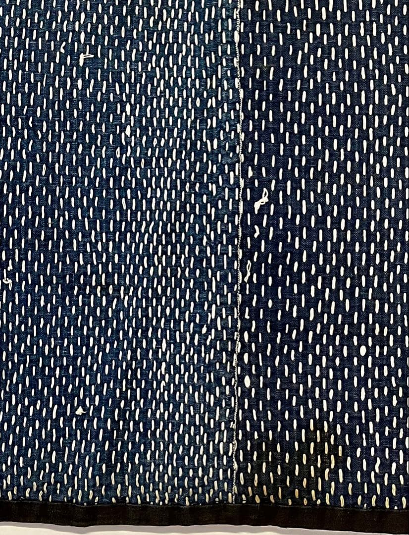 古布　木綿　希少手刺しラグ　ボロ　襴繹