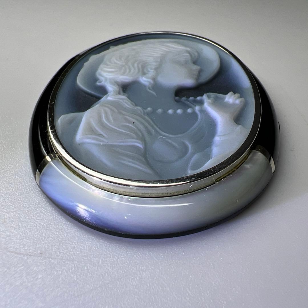 本ストーンカメオブローチ　16g 東Y8-0210☆2F