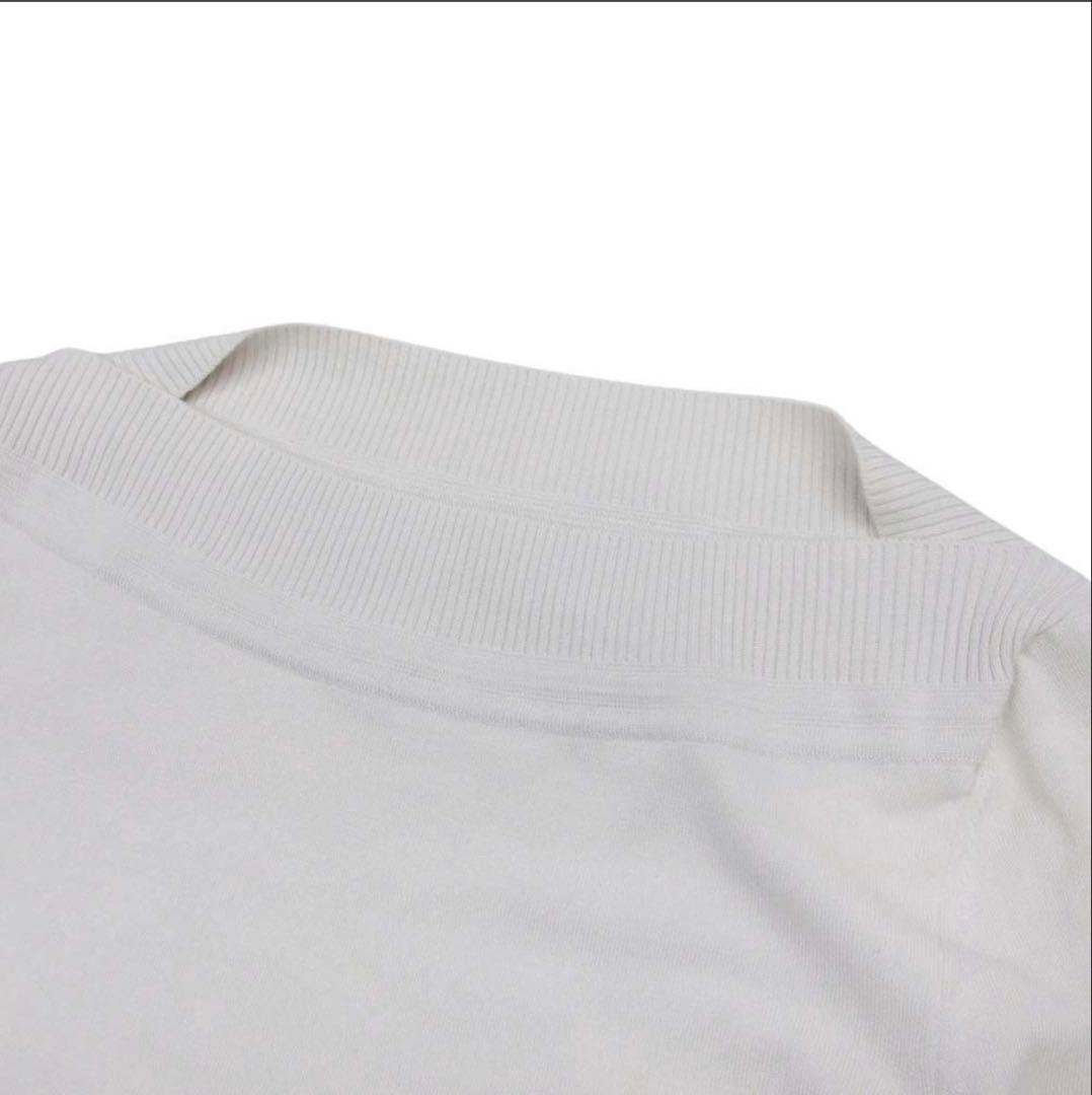 フォクシー FOXEY プラージュ 長袖ニット グレージュ ボーダー サイズ40