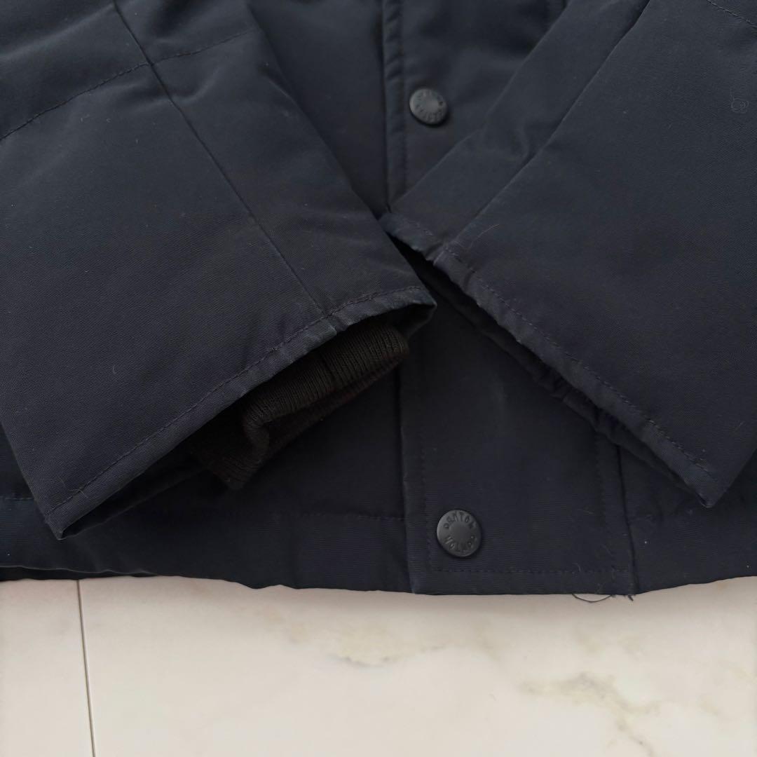 ダントン　ネイビー ダウンジャケット ラクーン　36 ショート丈　JD-8931