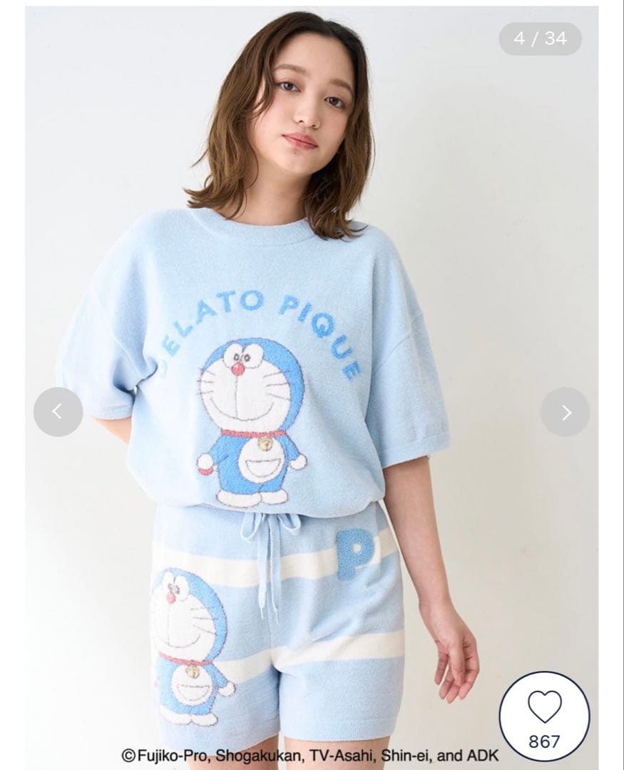 お値下げ！gelato pique【レディース】ドラえもんルームウェア＋靴下