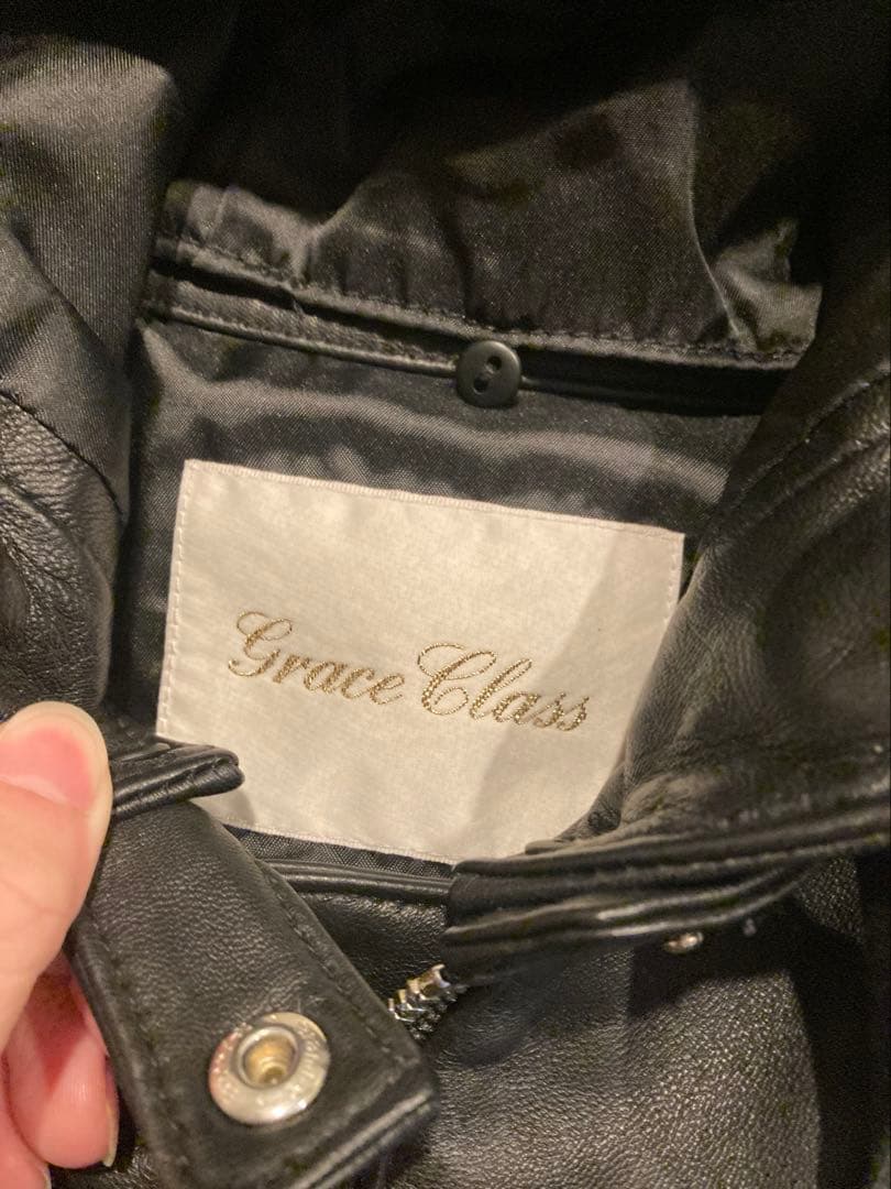 グレースコンチネンタル　レザージャケット　ブラック　本革