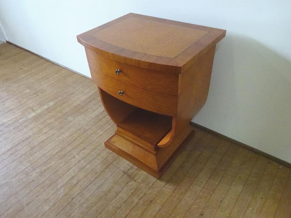 ふくろうイタリア製　ナイトテーブル　ランプ台　花台　象嵌　　美品