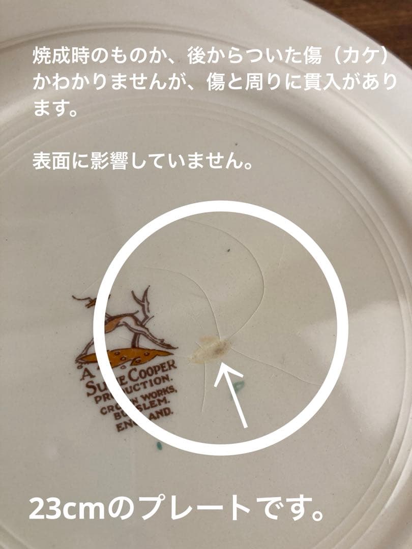 スージー・クーパー　ドレスデンスプレイ　プレート 3枚セット 23cm 25cm