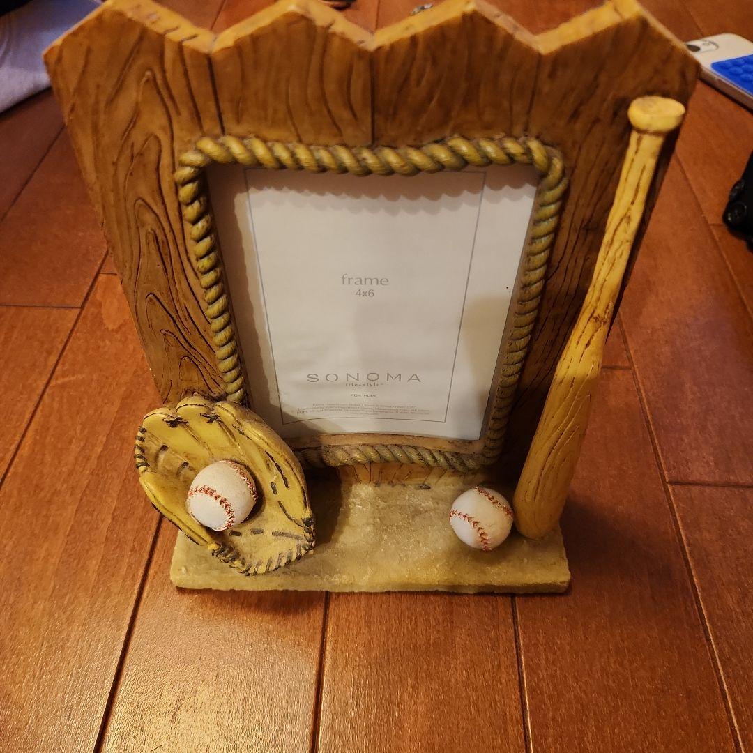 SONOMA 野球モチーフ フォトフレーム 4x6インチ