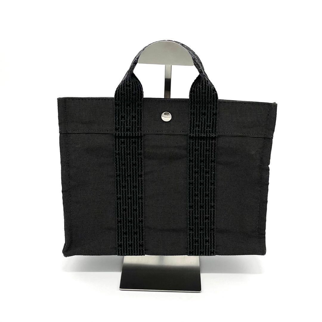 HERMES エルメス エールラインPM トート グレー 鍵2 カデナ