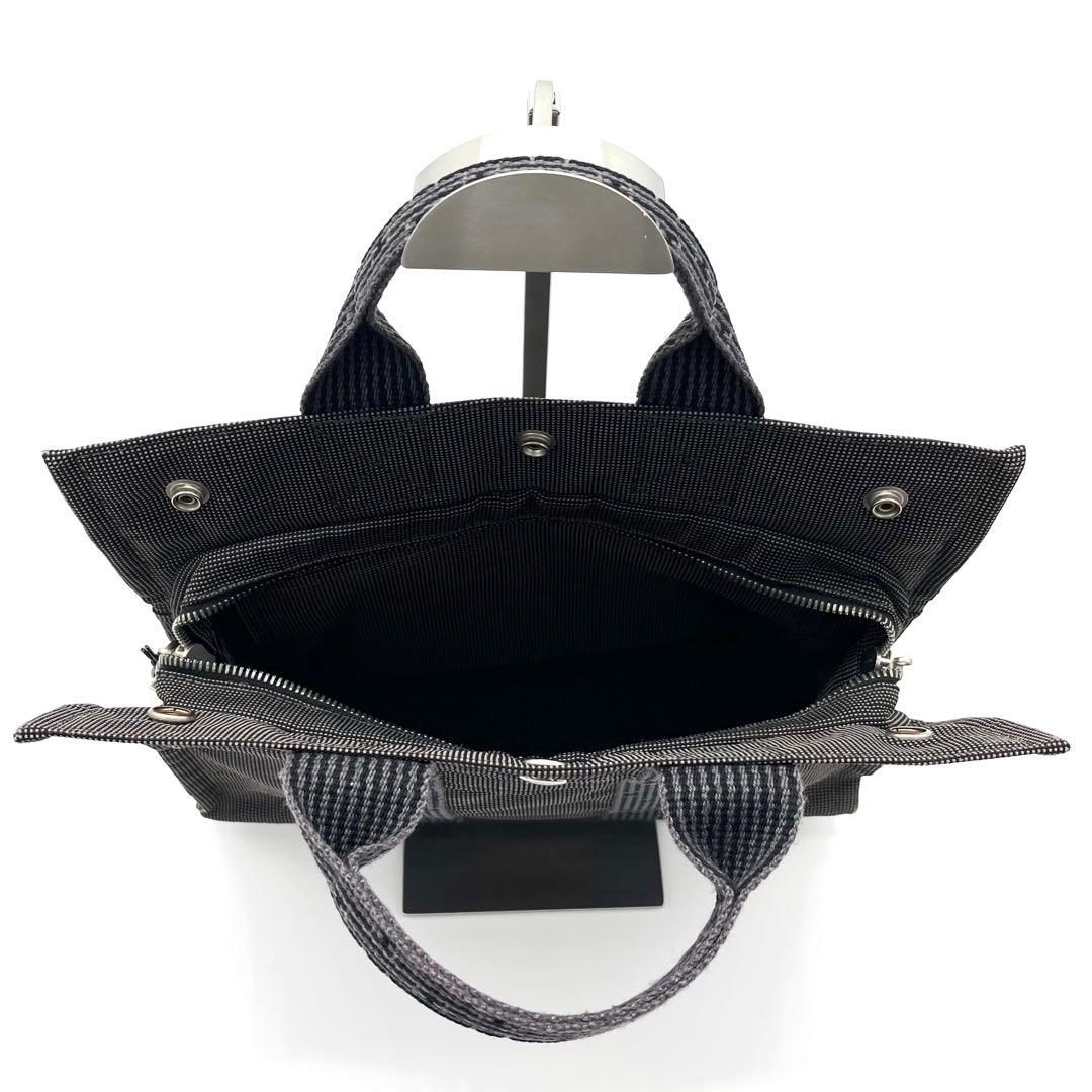 HERMES エルメス エールラインPM トート グレー 鍵2 カデナ