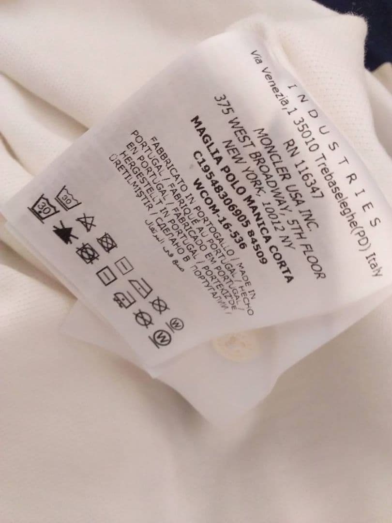 正規品　モンクレール　半袖　ポロシャツ　MONCLER 　白