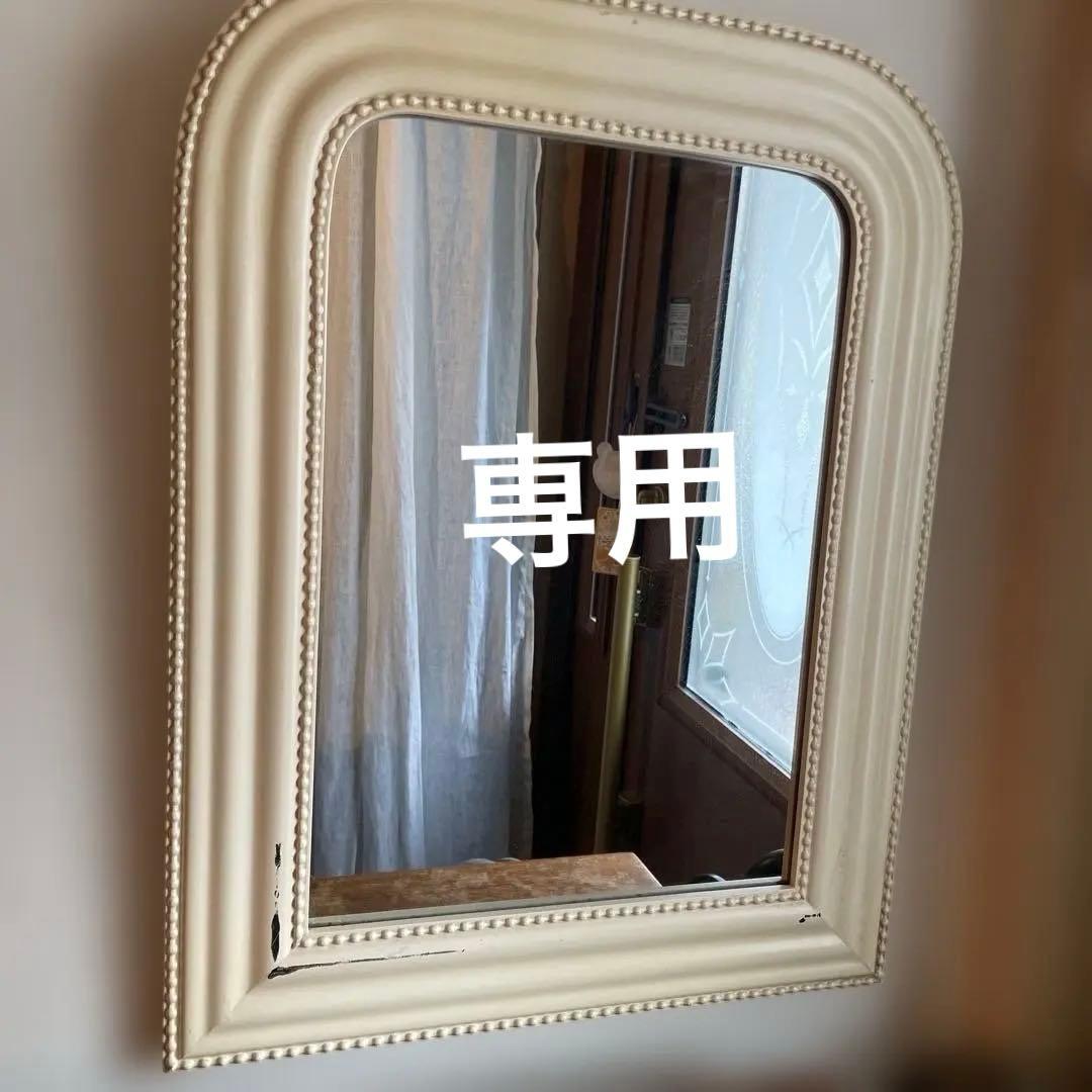 マンズアンティークミラー　鏡　ブロカント　ヨーロッパ　ビンテージ　壁掛け
