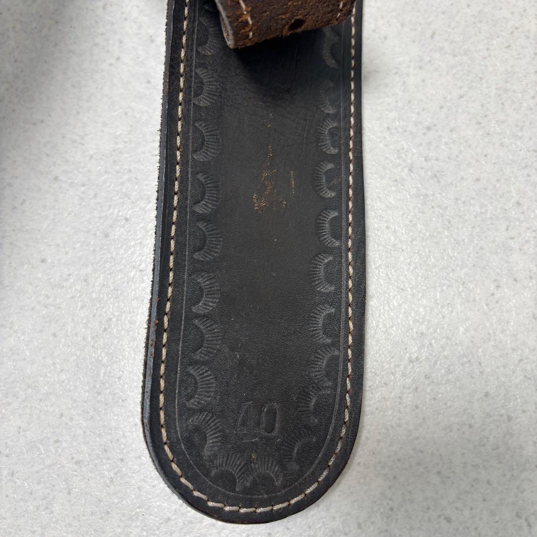 小物 leather carving western gun belt Y2K
