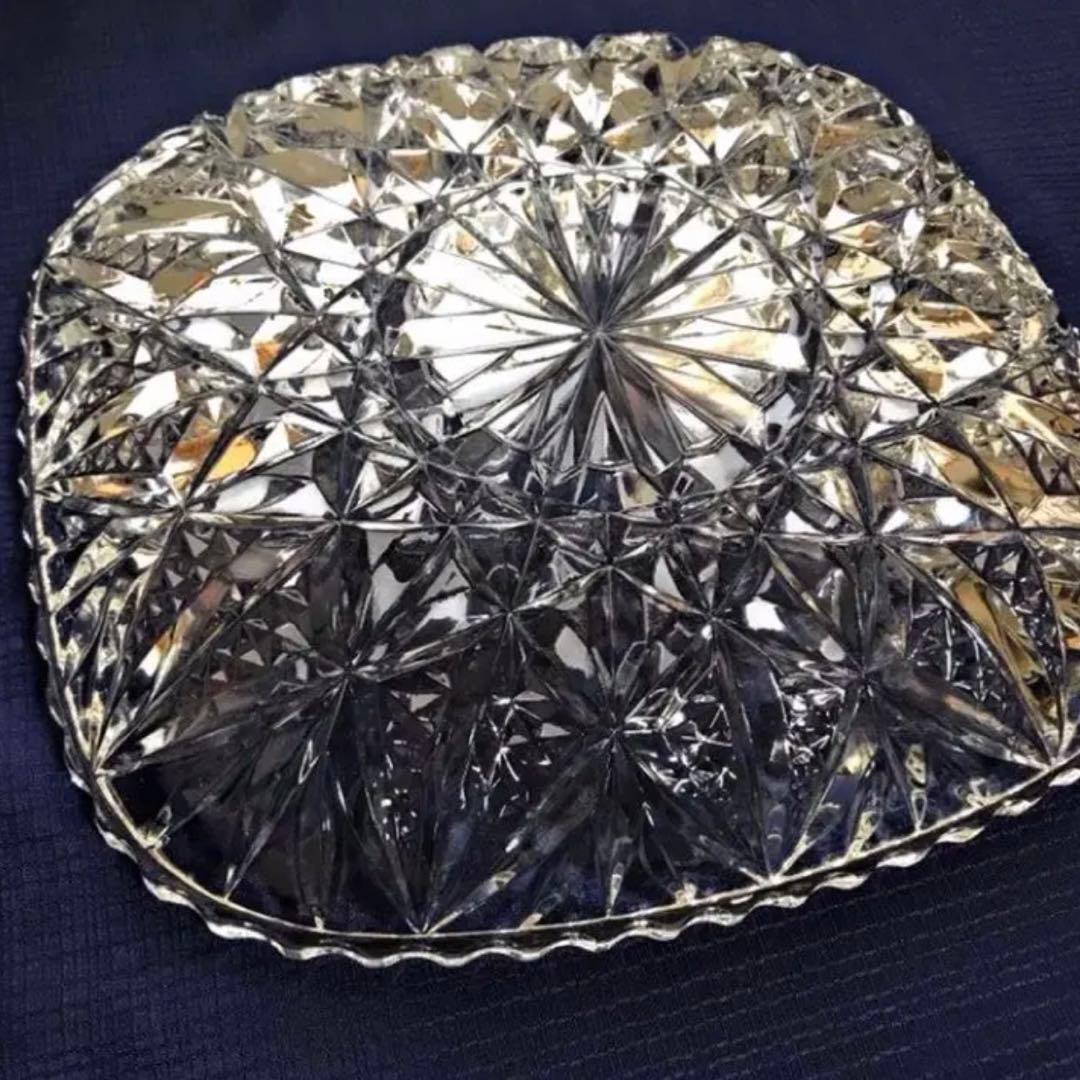 昭和レトロ デッドストックHOYA ガラス製 フルーツ皿 盛り皿