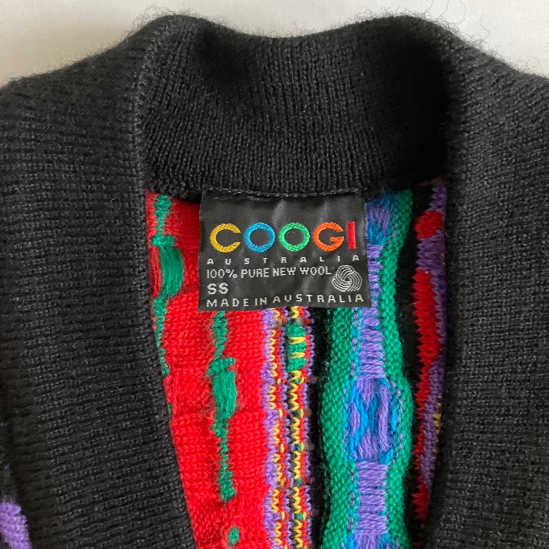 美品90s COOGI 3Dニットカーディガン B系HIPHOP 正規品